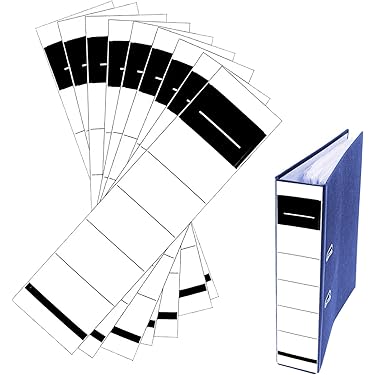 Etichette Autoadesive Per Raccoglitori - 50 Pezzi 6x19cm (Bianco) - Foto 13