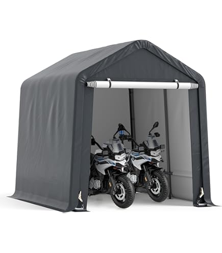 Abri De Moto Extérieur Tente Moto Avec Housse En Tissu Oxford Fenetres En Maille Enroulables Housse Moto Exterieur Etanche Pour Moto Velos Outils Noir