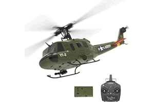 NULA YUXIANG F07 UH-1D RC Helicóptero para Adultos, 1/34, 6H 2.4G Giroscopio de 6 ejes 3D/6G sin escobillas teledirigido avión posicionamiento de flujo óptico - 1 batería