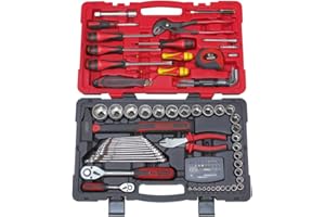 KS TOOLS- 922.0701 - Mallette outils 101 pièces - caisse à outil complète - Coffret de douilles et accessoires ULTIMATE 1/4'' - 1/2'' - Garantie à vie
