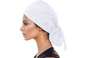 HUyydza Calot Chirurgical Fleur Chapeau d'infirmière Bonnet Chirurgical Tissu Turban Chimio Coton pour Filles Femmes Chapeaux Bonnet de Bain Bandeau Foulard Front Croisé Musulmanes Cheveux Sortie