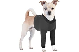 CITÉTOILE Manchon de Récupération Chirurgicale Chien, Protection Contre Les blessures à la Jambe Avant pour Chien de Taille Moyenne et Grande, Gris, XS