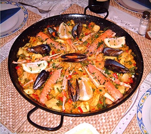 Menax – Paella Pfanne – Stahl Emailliert Antihaftbeschichtet – Original aus Spanien – 42 cm – 8 Portionen - 5