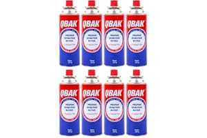 KROWN - Pack de Cartuchos de Gas Butano Recambio de Gas Propano Portable Gas Butano Compatible para Cocina Portátil, Hornillo, Soplete Soldador, Camping K-250 227gr (8 Unidades)