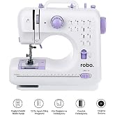 ROBO 12 Fonksiyonlu Dikiş Makinesi, Beyaz, 2 Yıl Garantili, 50/60 Hz