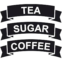 Tea, Coffee, Sugar, Decaf Tea, Decaf Coffee, Labels - Bella