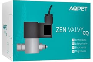 AQPET Zen VALVY - Electroválvula para Sistemas Co2 para Acuario, Color Negro