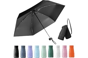 Wydexint Paraguas Plegable, Paraguas Proteccion Uv, Paraguas Portatil, Mini Paraguas, Viene Con Una Caja De Cápsulas, Impermeable y Resistente Al Viento, Adecuada Tanto