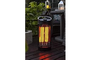 La Hacienda Black Series Nerva Table Revolving Heater