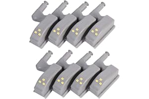 HONGCI 8PCS Charnière LED Lumière Universal Cabinet Armoire pour Cuisine Moderne Décoration Lampe de Nuit Penderie Cabinet VeilleuseVeilleuse (Couleur : Blanc chaud)