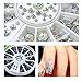Ardisle BLACK + CLEAR AB 600pc NAIL ART RHINESTONES GEMS CRYSTAL DECORATION GLITTER SET
