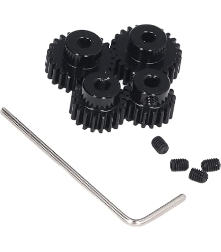 Palumma Lot De 4 Pignons Moteur Métal 18T 19T 23T 24T - Pour Tamiya 1/10 TT01 TT02 RC Voiture