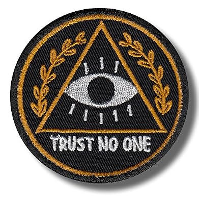 Patch-shop Trust no one - embroidered patch 6x6 cm