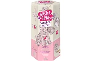 moses. Bastelspaß - Stricken lernen, Strick-Set mit bebilderter Schritt-für-Schritt Strickanleitung, Bastelset für Kinder ab 8 Jahren, Bunt