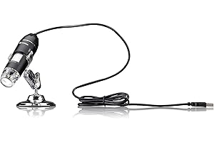 Bresser Microscope Numérique USB 50-1000x Zoom Caméra Full HD 8 LED Dimmer Mesure Microscope Main Logiciel Windows Mac