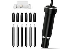 SINRAD Premium Feinschnittklinge mit Gehäuse,Ersatzklingen Kompatibel mit Cricut Explore Air/Air 2/Maker 3,Maker 3 Mit 2 30°Klingen und 2 60°Klingen (Schwarz)