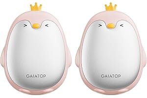 Gaiatop Magnetyczne ogrzewacze do rąk, ładowane, 2 sztuki, 3 ustawienia, kieszonkowy, uroczy pingwin, szybkie gorące dłonie, wielokrotnego użytku, przenośny grzejnik elektryczny na kemping, polowanie