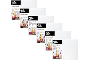 Mont Marte Professional Series Painting Canvas Panels 12x16 (30x40 cm), Pack of 6. Acrylic Titanium Primed, Suitable for All Oil or Acrylic Painting.