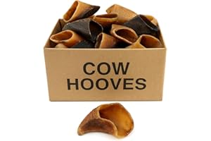 Pawlicious Dried Beef Cow Hooves for Dog 100% Natural Pet Treats Long Lasting Grain Free High Protein Dog Chews Treats for Dental Health 18 Pack