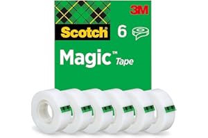 Scotch Ruban Magic - 6 Rouleaux, 19 mm x 33 m - Ruban Adhésif à Usage Général pour la Réparation, l'Etiquetage et la Fermeture de Documents