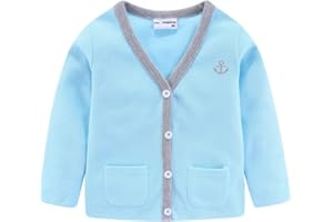 Mud Kingdom Girls Cardigan Sweater V-Neck Botton Up School Uniform Knitted Outerwear