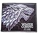 Price comparison product image Game of Thrones House of Stark Dire Wolf Sygil "Winter is Coming" TV Show Themed Look of Leather Bi-Fold Wallet (with Gift Box)
