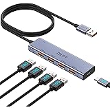 TSUPY Hub USB 3.2 Gen 2, USB Hub 10Gbps, Sdoppiatore USB Multipresa 4 Porte con Cavo Lungo 120cm, Alloggiamento in alluminio 