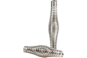 GAROSA Edelstahl-Federgriff Kohlenstoffstahl Vernickelt Griff Federgrube Grill BBQ Raucher für Küche Ofen Kanone Herd Kessel Outdoor Grillparty Kumpel Party Feiertagsessen (14 cm)