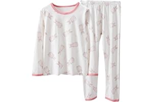 YANWANG Girls Pyjamas Set 100% Cotton Long Sleeve Sleepwear Toddler Kids Nightwear Outfits