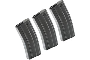 AIRSOFT WEBSITE Airsoft Softair Ausrüstung 3pcs 120rd Mag Mid-Cap Econ Magazin für M-Serie Schwarz