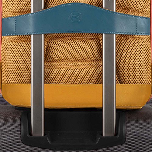 Piquadro Rucksack Zaino Coleos Schwarz 20 L orange