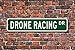 Produktbild Aersing Funny Metall Schilder Drone Racing Schild Drone Racing Fan Multirotor Drohnen Drone Inhaber Geschenk Garage Home Yard Zaun Auffahrt Street Decor