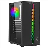 Nuwo Hoder T301 Nero Case ATX per PC Desktop Office Gaming 0.50MM SPCC Ventola ARGB Indirizzabile da 120mm 3*USB3.0/2.0 Front