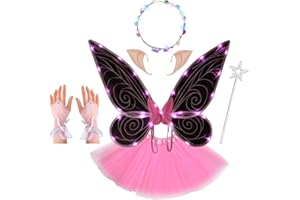 Shengou Ailes De Fée Enfant,Ailes De Papillon Enfant,Ailes De Fée Ange Papillon,Ailes De Fée Papillon pour Filles,Ailes Papillon Enfant Fille,Ailes De Papillon Déguisement Enfant