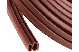 ZSREDHONG 10M Guarnizioni per Porta, Autoadesivo Impermeabile Nastro, Porte e Finestre in TPE Gomma Sigillante per le Fessure 10mm * 10mm Marrone