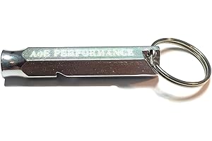 AoE Performance Mini Silver Aluminium Loud Safety Survival Whistle Keyring Keychain