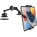 woleyi LKW/Auto Tablet Halterung Armaturenbrett Windschutzscheibe, Heavy Duty iPad Autohalterung Saugnapf mit Metallarm für 4