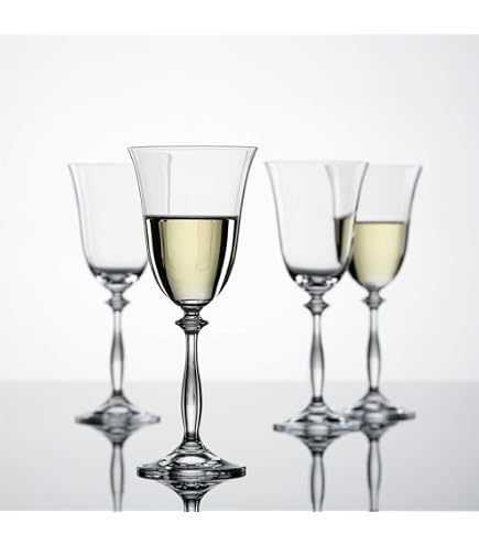Bohemia Kristall-Gläser „Royal“ – 6er Set Rotweingläser Mit Verschiedenen Ornamenten, 350 Ml, Spülmaschinenfest