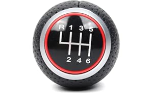 Viviance 6 Speed Manual Car Gear Shift Gear Knob compatible with Audi A1 A3 A4 A5 B6 B7 B8 A6 S4 8K A5 8T Q2 Q3 Q5 8R S Line 6J Ibiza Seat Leon Passat Golf MK4