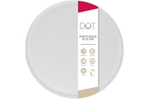 DOT Horeca Solutions 25 Piatti piani PIZZA bianchi carta bagassa 32 CM usa e getta monouso polpa di cellulosa biodegradabili compostabili riciclabili bio pizze | bianco canna da zucchero
