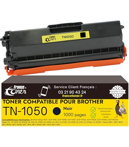 Cartouche De Toner Brother TN-1050 Noir - Original - Rendement 1000 Pages - Pour Imprimantes Laser Brother
