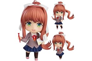 ANJINGUANG Monika Figurine d'anime Q Edition avec accessoires en PVC - 10 cm