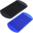 baixikly 2Pcs Ice Cube Tray 160 Grids Square Shape Mini Ice Cubes Tray for Freezer Baby Food Water Whiskey Cocktail and Other Drink
