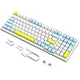 MAGIC-REFINER K3MAX Wired Gaming Keyboard, Apex Pro TKL Mechanical Keyboard 75% with 18 RGB LED Backlit, Compact 100 Keys Hot Swappable Keyboard, Anti-ghosting MX Clicky Blue Switches, for Win/Mac