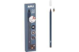 APLI 19800 Crayon infini avec corps bleu, crayon éternel sans encre avec mine de recharge
