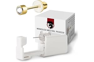 KIT Percer Pistolet fabrication de boucles d'oreilles stérile jetable avec tampons alcool marqueur simple à utiliser à la maison Convient aux femmes aux hommes pour oreille et hélix WARRIOR 6 pcs