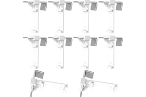 BJBJJIU 10 Pcs Supporti a Morsetto per Klemmfix Tende a Rullo, Supporti a Morsetto Lungo per Tende a Rullo Doppie Duo, Morsetti Ganci Tendes Finestre PVC Senza Bucare per Porta a Battente in PVC Legno