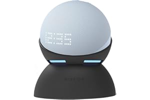 AMAZON Echo Dot (5.ª generación, modelo de 2022) con reloj, Gris azulado + base de batería, Negro