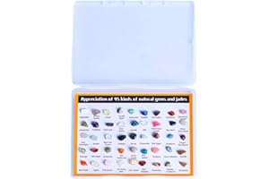Bailinks Complete Crystal and Stone Collection Kit, Educational Geology Set with Unique Specimens, Raw and Polished Gemstones for Beginners, Great Gift for Home Decor and Healing Purposes (45PCS)