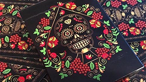 Calaveras de Azúcar Black Edition Playing Cards Printed by USPCC | Poker Deck | Collectable
